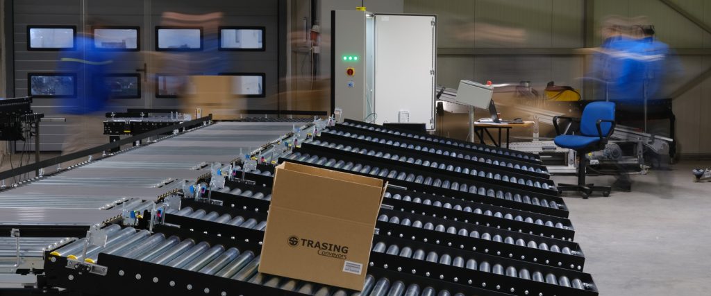 Sistem za sortiranje kutija tokom testiranja u Trasing proizvodnji