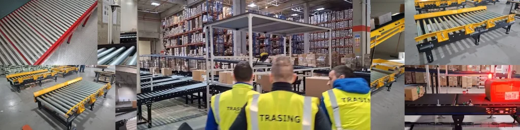 Trasing transportni sistemi sa valjkastim transporterima, transferima i instalacijom u logističkom centru